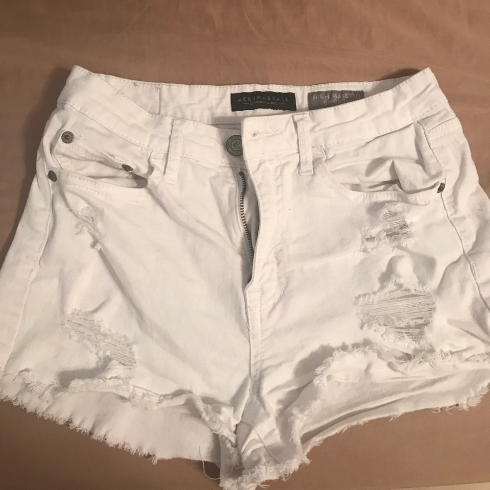 White Aeropostale High Rise Shorts!
